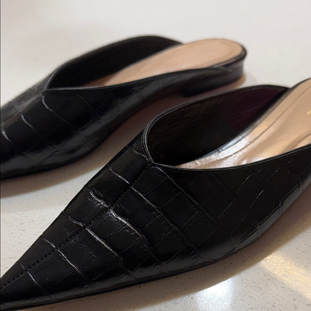 SOLD Anine Bing Leather Snake Print Flats